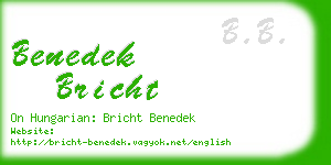 benedek bricht business card